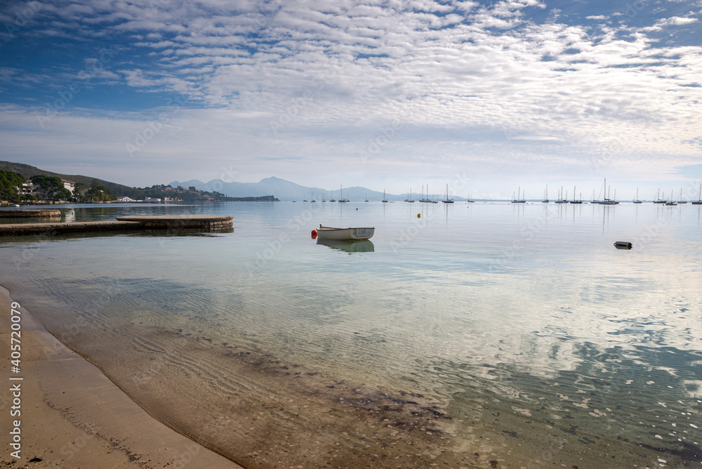 Views of the Pollensa Bay, in the northern part of the island of Majorca, Spain
