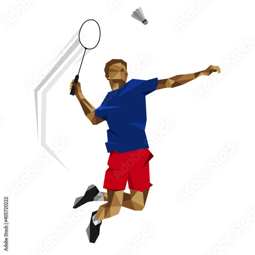 Badminton player sports vector design
