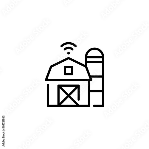 Vector Smart Farm Barn Icon