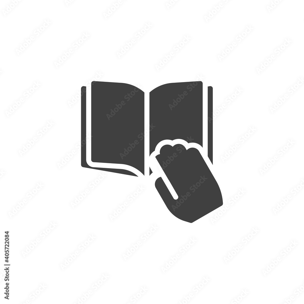 Hand holding book vector icon. filled flat sign for mobile concept and web design. Reading book glyph icon. Symbol, logo illustration. Vector graphics Hand holding book vector icon. filled flat sign for mobile concept and web design. Reading book glyph icon. Symbol, logo illustration. Vector graphics