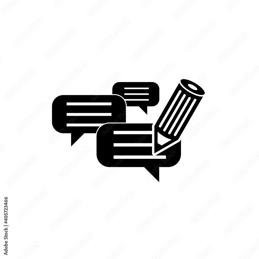 Writing feedback icon isolated on white background Writing feedback icon isolated on white background