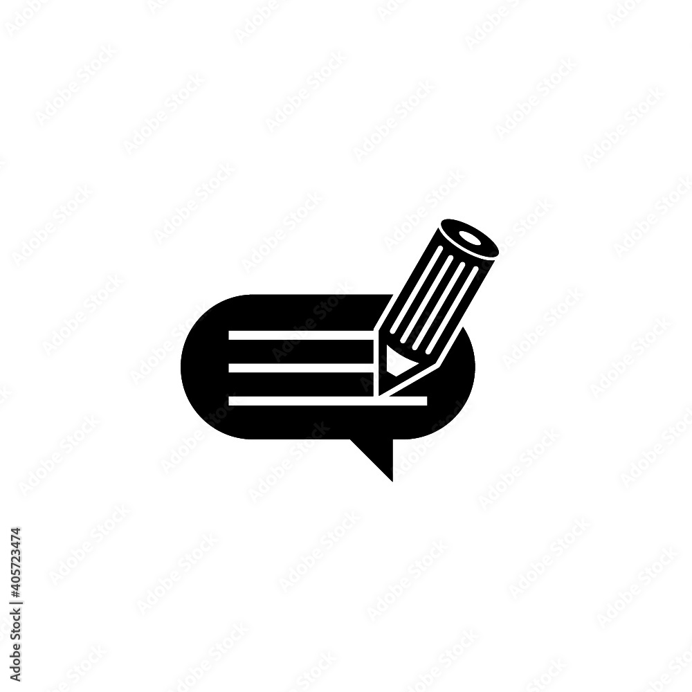 Writing feedback icon isolated on white background Writing feedback icon isolated on white background