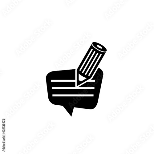 Writing feedback icon isolated on white background