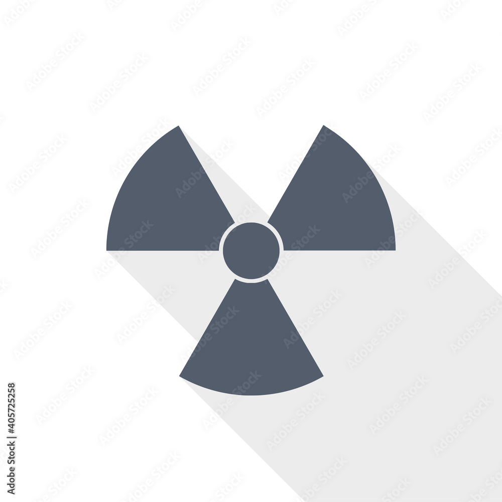 Radiation vector icon, flat design illustration in eps 10 Radiation vector icon, flat design illustration in eps 10