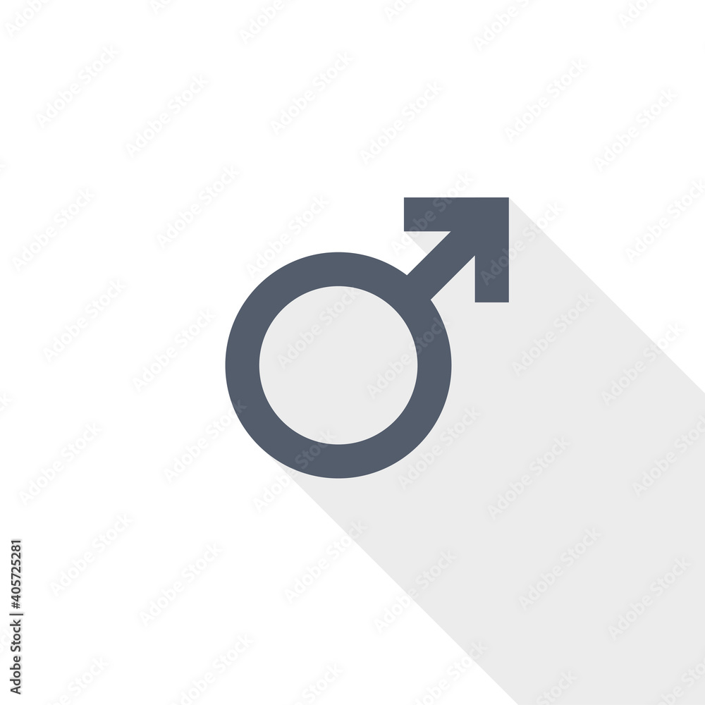 Male vector icon, flat design illustration in eps 10 Male vector icon, flat design illustration in eps 10