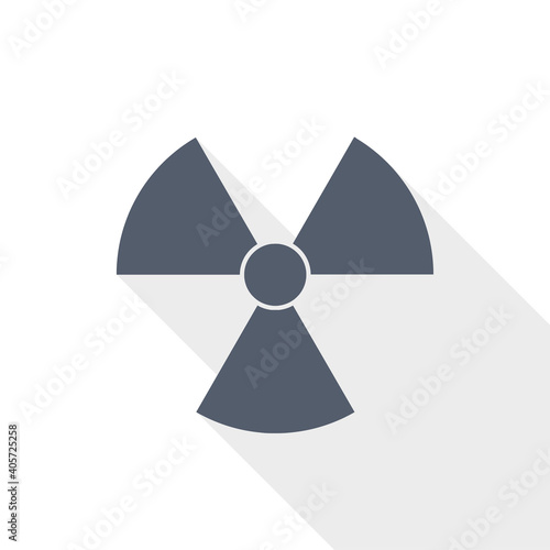 Radiation vector icon, flat design illustration in eps 10