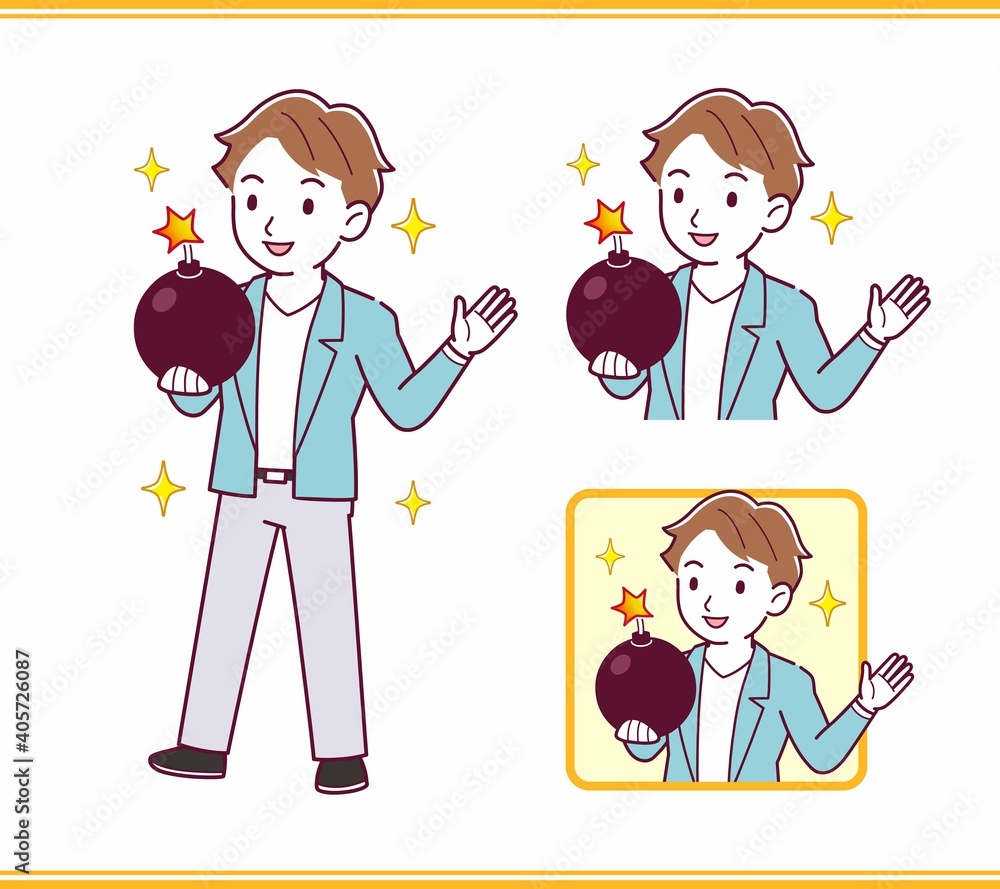 Young man with brown hair