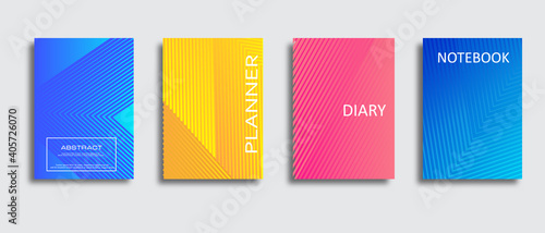 Minimal vector abstract cover notebook design. Planner and diary cover for print.