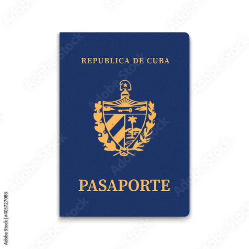 Passport of Cuba. Citizen ID template.