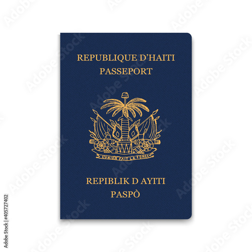 Photo Passport of Haiti. Citizen ID template.
