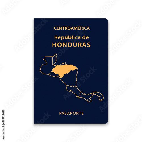 Passport of Honduras. Citizen ID template.
