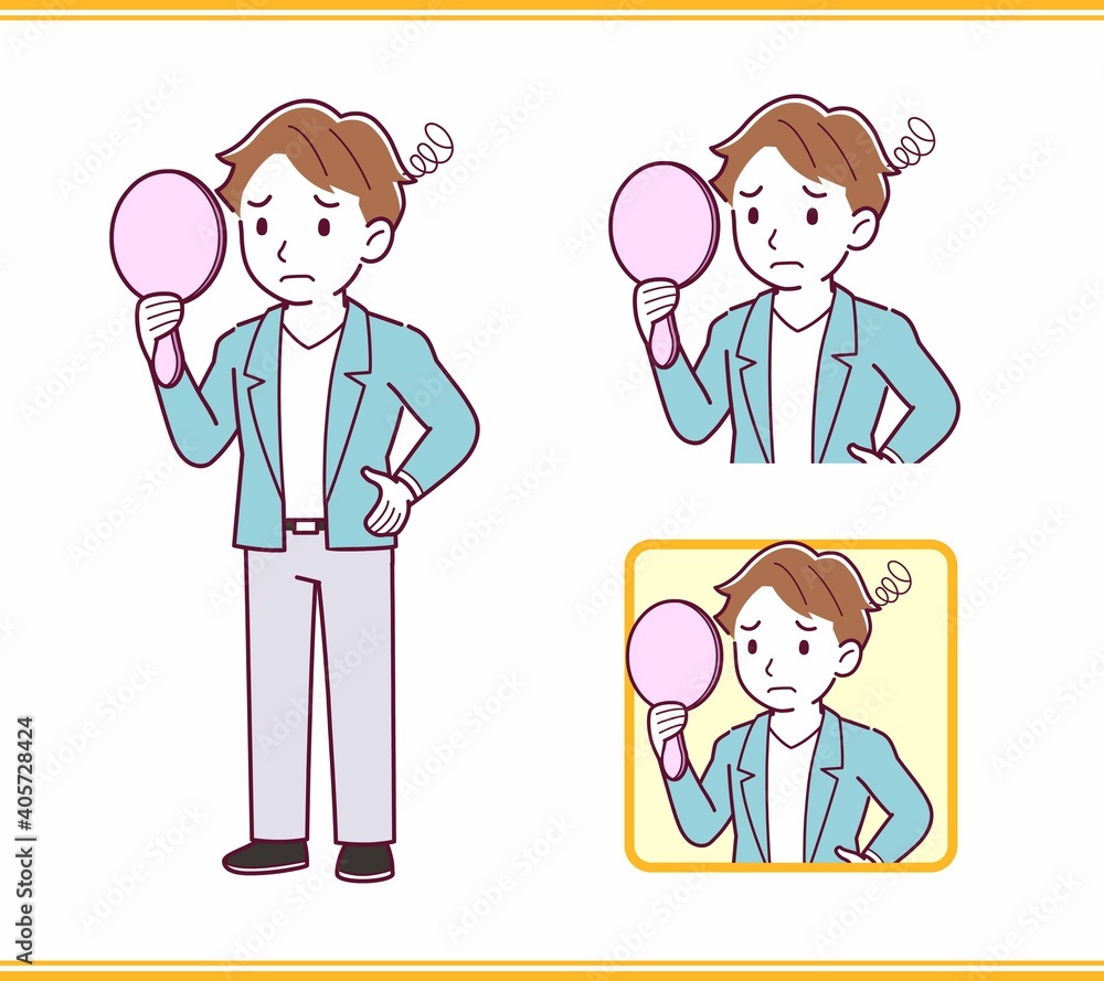 Young man with brown hair