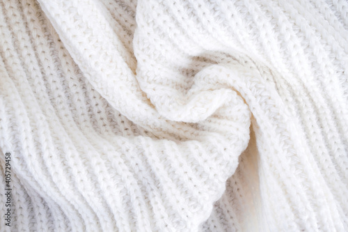 White woolen scarf background
