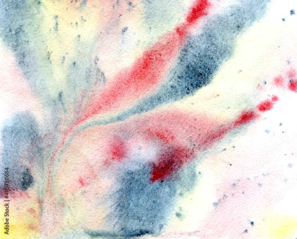 Abstract colorful watercolor background. Blurred multicolored texture. Hand drawing