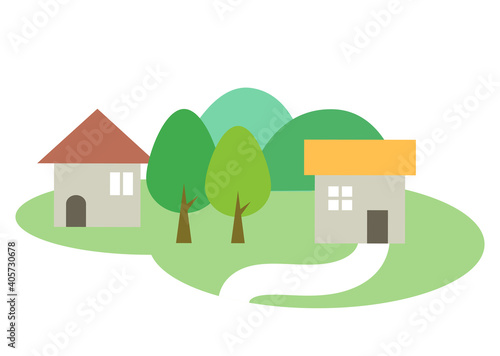 house and tree  田舎　郊外　移住