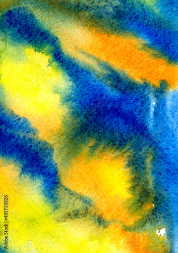 Abstract colorful watercolor background. Blurred multicolored texture. Hand drawing