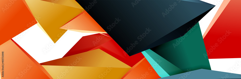 Triangle mosaic abstract background, 3d triangular low poly shapes. Geometric vector illustration for covers, banners, flyers and posters and other Triangle mosaic abstract background, 3d triangular low poly shapes. Geometric vector illustration for covers, banners, flyers and posters and other