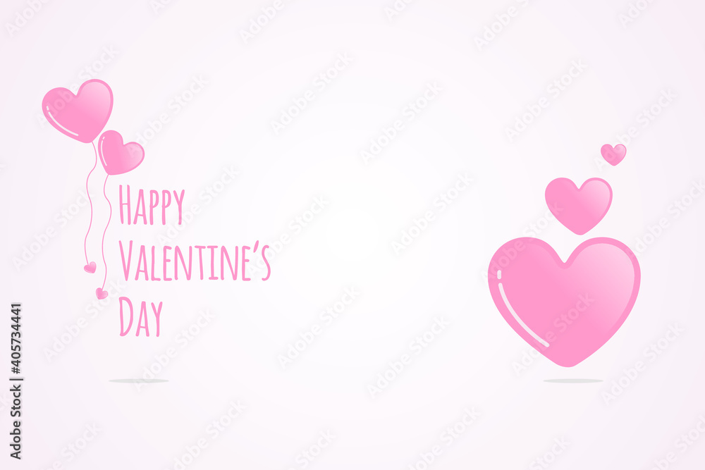 Happy Valentine, romantic greeting with creative design
