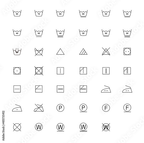 Icon illustration of new laundry symbol