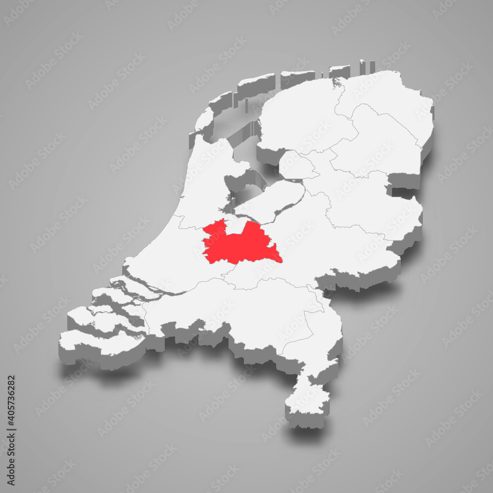 Utrecht province location within Netherlands 3d map Utrecht province location within Netherlands 3d map
