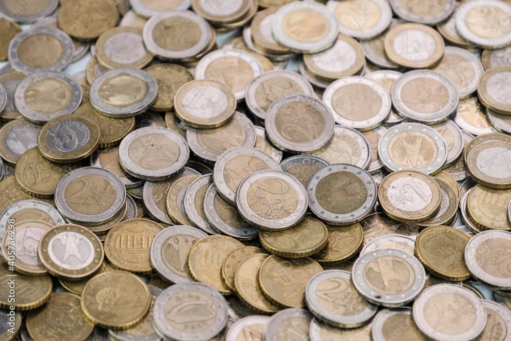 Eine Menge Euro-Münzen / Bargeld Eine Menge Euro-Münzen / Bargeld