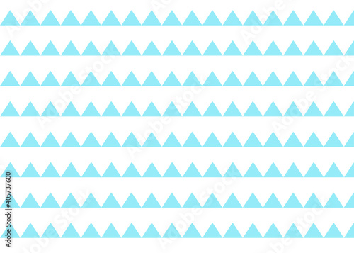 連なった三角形の背景　上向き　水色