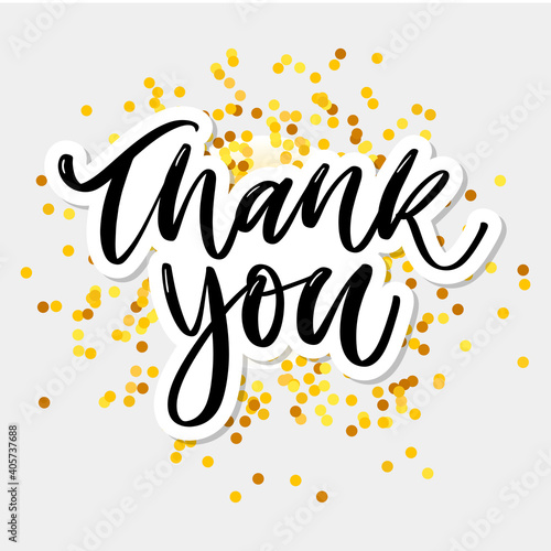 thank you Slogan print for textile t-shirt vector.
