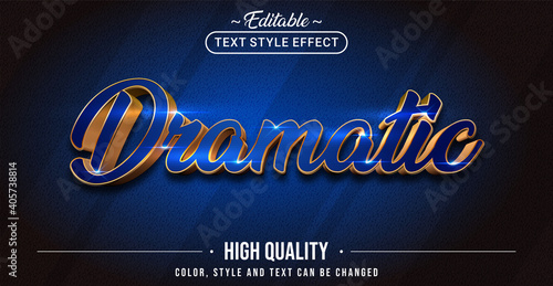 Editable text style effect - Dramatic text style theme.