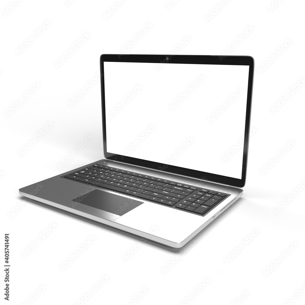 Laptop 3d on white background Laptop 3d on white background