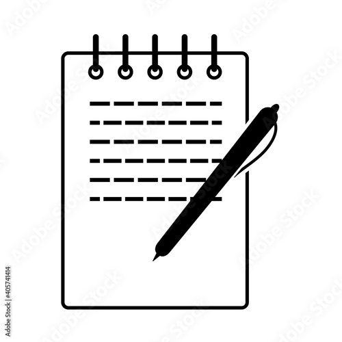 Notebook With Pen Icon