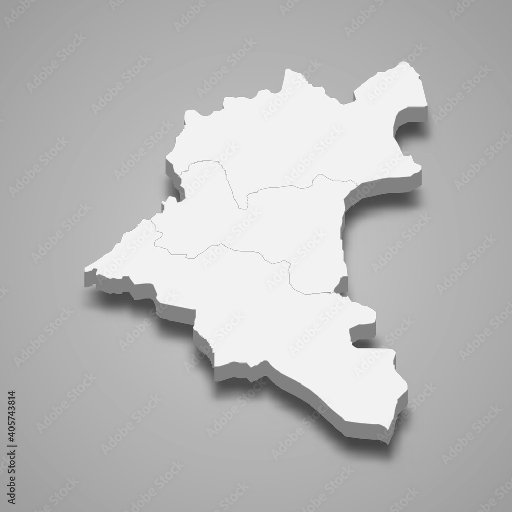 3d isometric map of Daraa is a province of Syria 3d isometric map of Daraa is a province of Syria