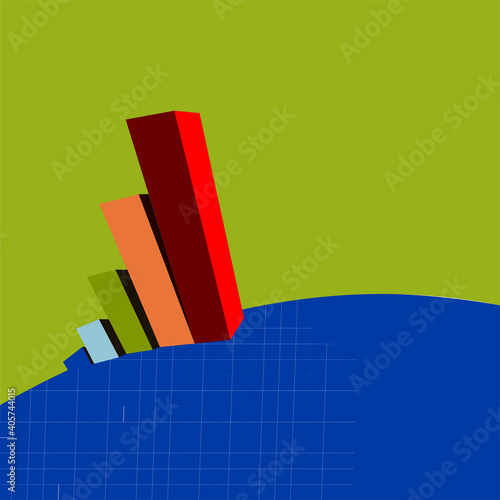 Presentation template name design about the progress and setbacks of a business