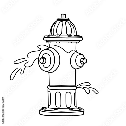 Broken Fire Hydrant Water Leaking Fail Whiteboard Animation SVG Image