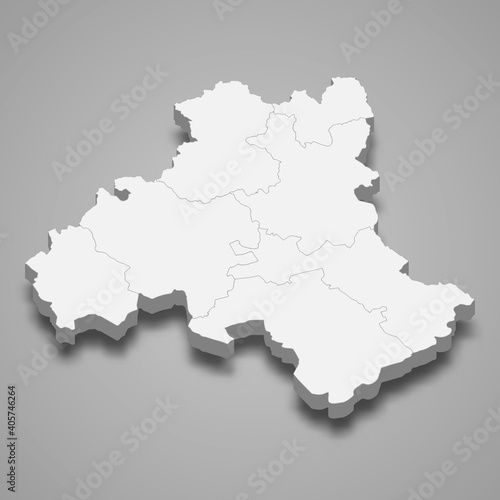 3d isometric map of Heves is a county of Hungary