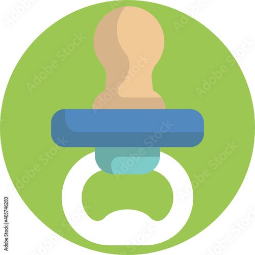 Cute baby colour icon