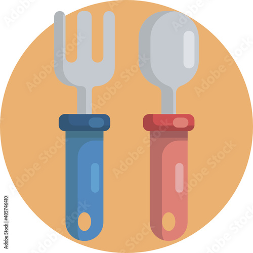 Cute baby colour icon