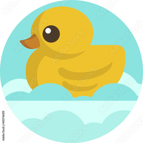 Cute baby colour icon