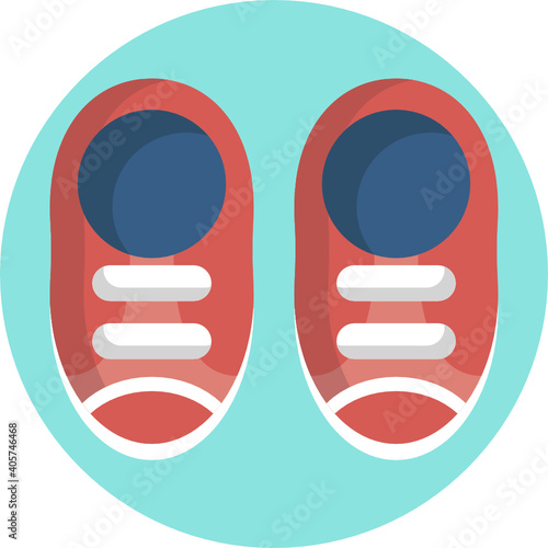 Cute baby colour icon