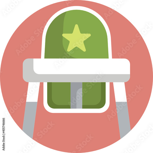 Cute baby colour icon