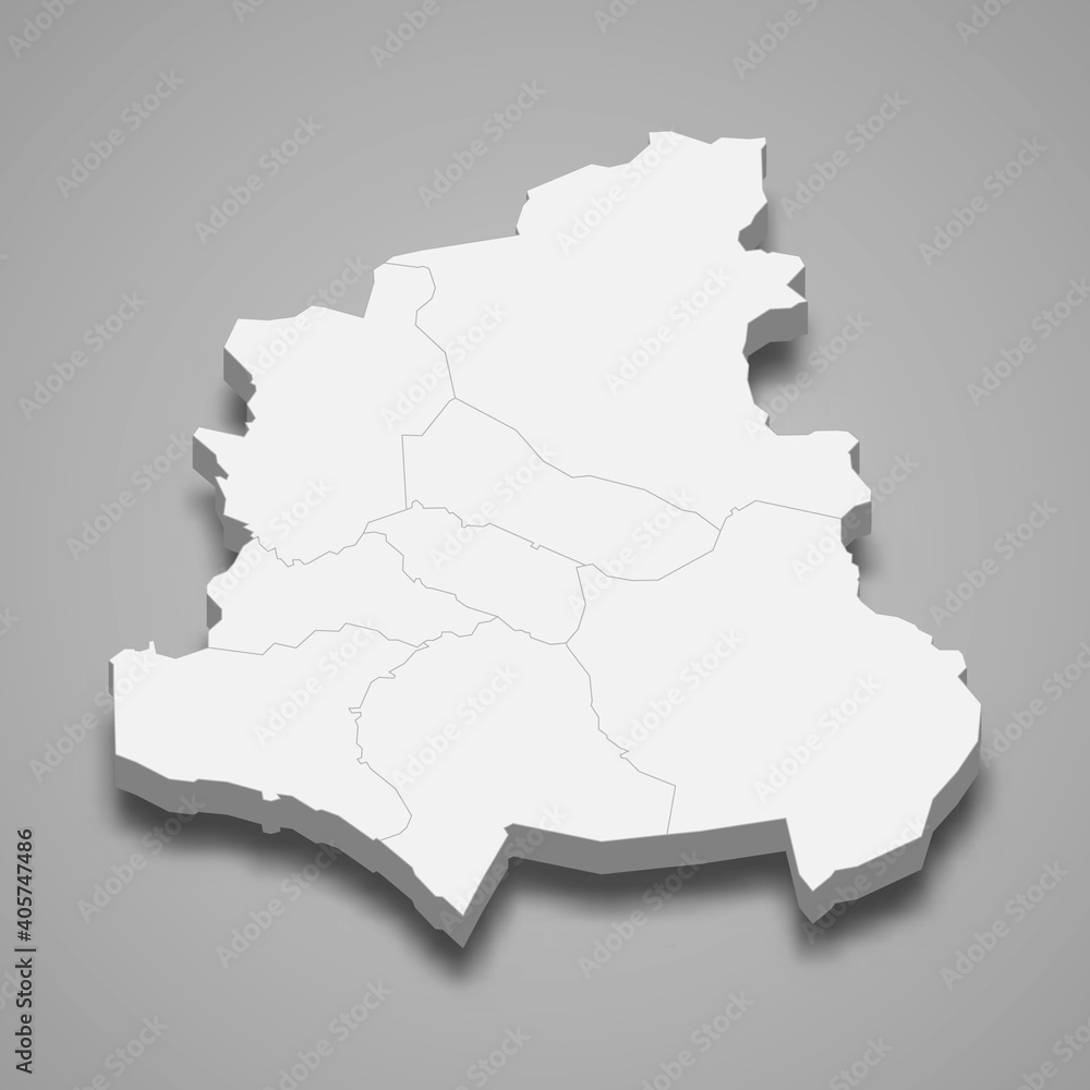 3d isometric map of Kainuu is a region of Finland 3d isometric map of Kainuu is a region of Finland