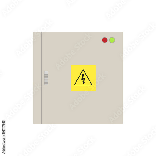 Electrical cabinet cartoon vector. free space for text. wallpaper. copy space.