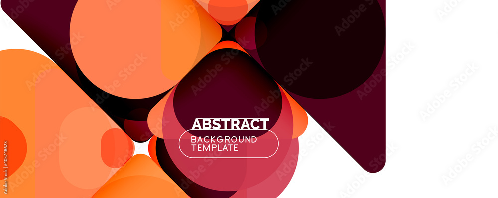 Modern geometric round shapes and dynamic lines, abstract background. Vector illustration for placards, brochures, posters and banners Modern geometric round shapes and dynamic lines, abstract background. Vector illustration for placards, brochures, posters and banners