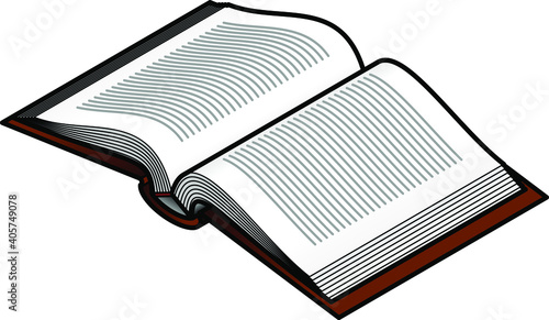 An open book.