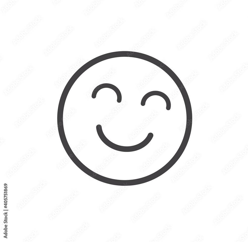 Smile icon isolated on white background. Vector illustration. Smile icon isolated on white background. Vector illustration.