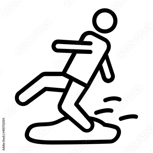 Slippery when Wet Concept, Rainy Equipment Vector Icon Design, Wet season Symbol on white background, rainfall weather Sign,