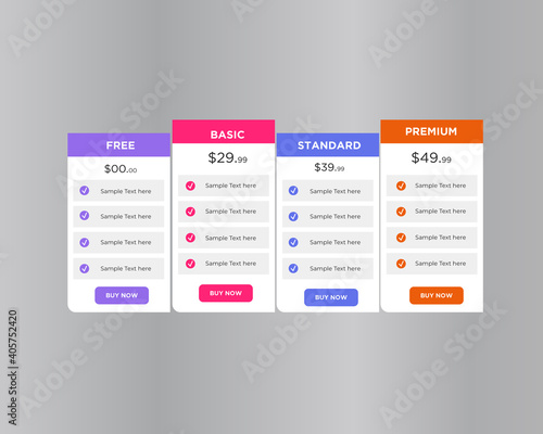 Pricing list collection