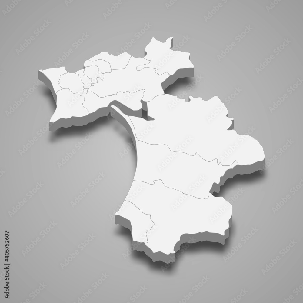 3d isometric map of Setubal is a district of Portugal 3d isometric map of Setubal is a district of Portugal