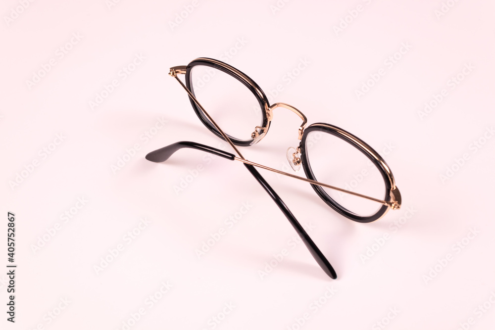 glasses lie diagonally and temples removed glasses lie diagonally and temples removed