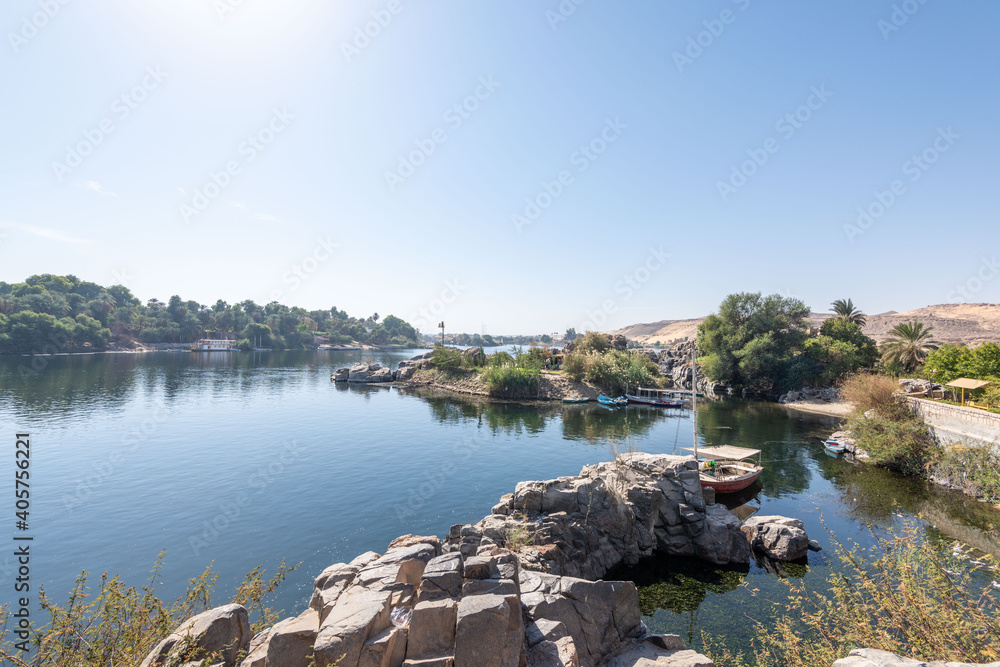 view of the river Aswan Nile