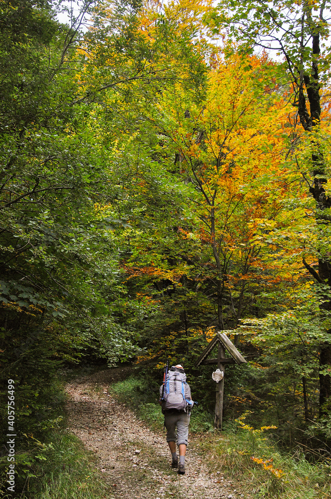 hiking in autumn hiking in autumn